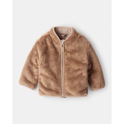 Baby Boy Sherpa Zip-Up Jacket - Brown - Carter's | Carter's