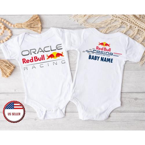 US SELLER Customize Formula 1 RedBull Baby Bodysuit, Personalized Formula 1 RedBull Baby Shirt, Formula 1 RedBull Fan, Birthday Gift,