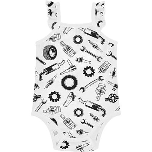 Baby Girls Bodysuit Summer Ruffle Sleeveless Rompers One Piece Cotton Clothes Outfits for Newborn Infant 0-24 Months