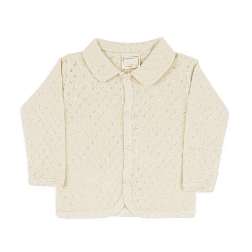 Holey Neck Top Ecru