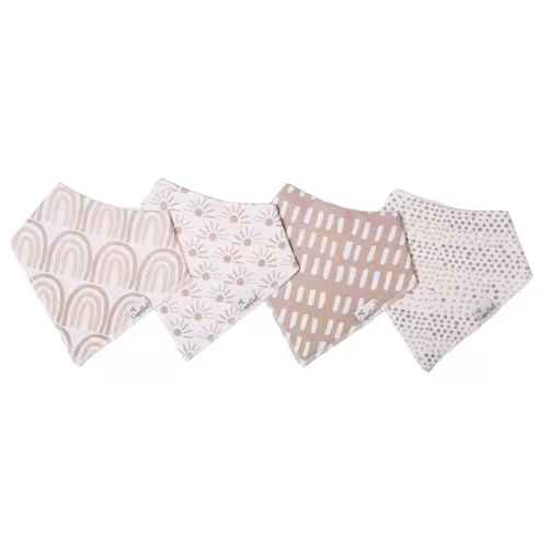Copper Pearl Bandana Bib, Set of 4 - Bliss