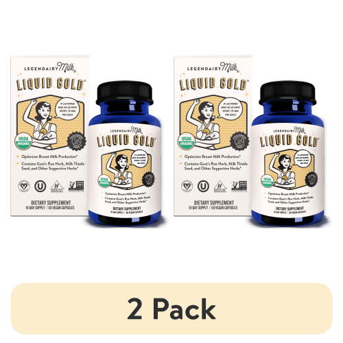 (2 pack) Legendairy Milk Liquid Gold, Lactation Supplement for Increased Milk Production, 60 Count