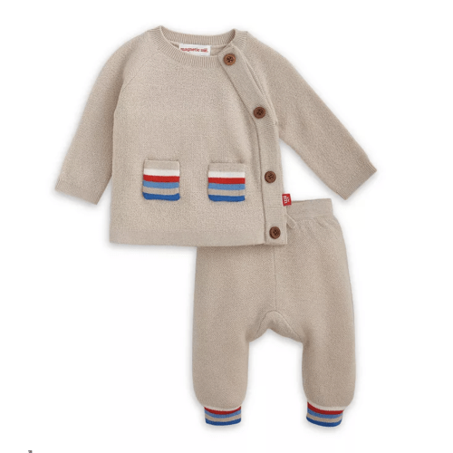 Unisex Sweater Knit Kimono & Pants Set - Baby