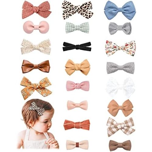 Jesries 21 Pack Baby Hair Clips for Girls, Hair Bows & Toddler Accessories