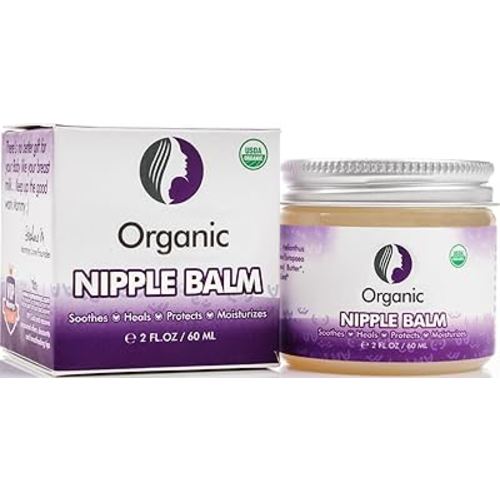 Mommyz Love Nipple Cream for Breastfeeding - Nipple Butter to Soothe Sore Dry & Cracked Nipples After a Single Use - Pediatrician Tested & USDA Certified Organic - Soothing & Moisturizing Nipple Cream