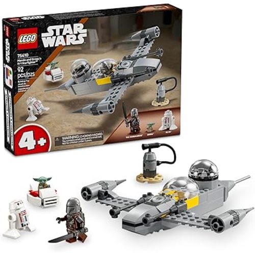 LEGO Star Wars: The Mandalorian Mando and Grogu's N-1 Starfighter Toddler Building Toy - Star Wars Baby Yoda Toy for Kids, Boys & Girls, Ages 4+ - Educational Preschool Toy Gift for Birthdays - 75410