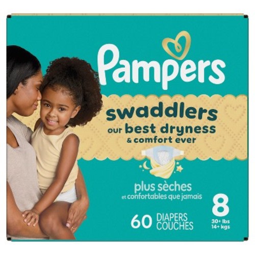 Pampers Swaddlers Sensitive Disposable Diapers - Size 8 - 60ct