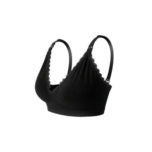 Moonlight&Mama 2026 Hot Selling Women's Comfortable Minimalist Solid Color High Quality Seamless Plus Size Maternity & Nursing Bra, Single Pack | SHEIN