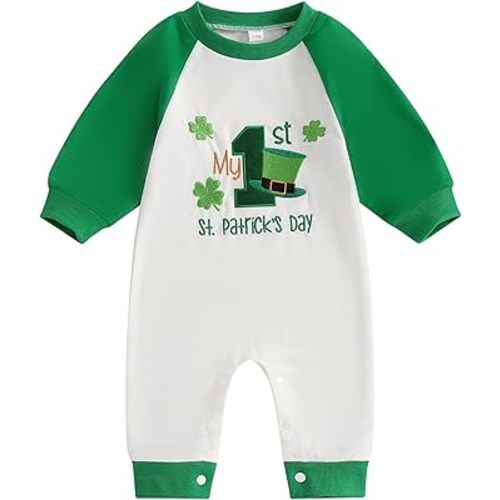 FIOMVA My First Christmas Baby Boy Girl Outfit Infant One Piece Jumpsuit Newborn Christmas Romper Fall Winter Clothes