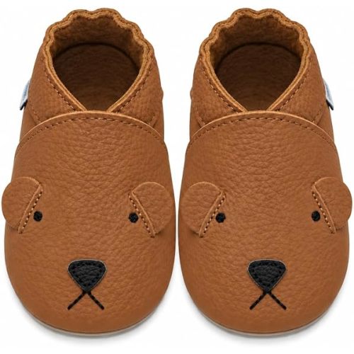 YIHAKIDS Baby Leather Moccasins Soft Sole Infant Toddler Shoes