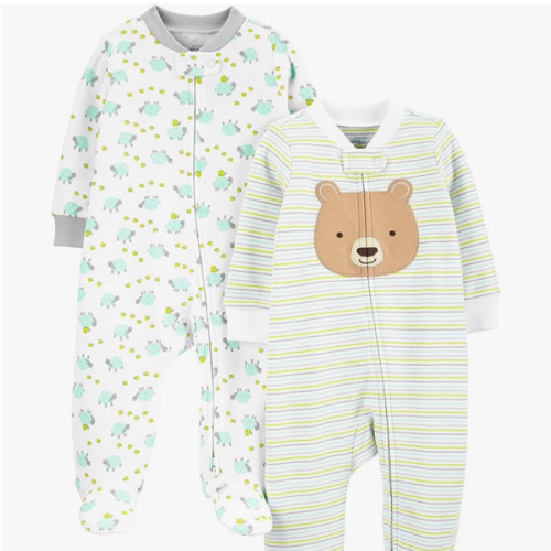 Simple Joys by Carter's Baby Neutral 2-pack Cotton Footed Sleep and Play
