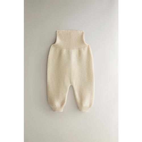 BABY KNIT LEGGINGS - Ecru size 62 (0-3 months) | ZARA