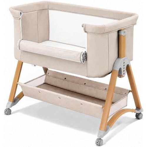 5 in 1 Baby Bedside Bassinet | Rocking Bassinet Bedside Sleeper