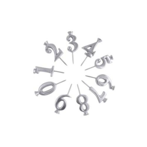 Aluminum 10-Pc. Number Candle Holder Set