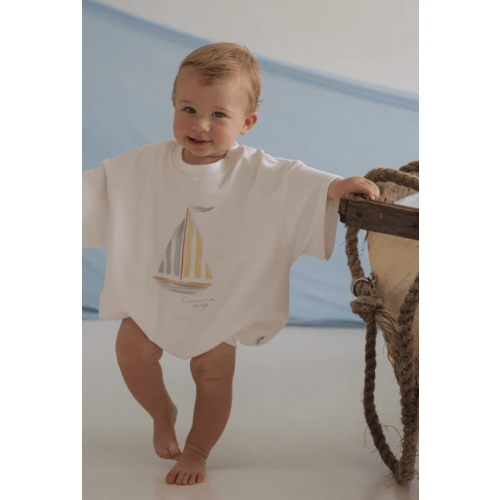 Cinnamon Baby - Sailboat T-shirt Romper