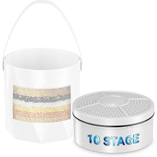 Bath Faucet Filter Replacement Cartridge, 10-Stage