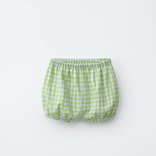 GINGHAM BLOOMERS - Lime green | ZARA United States