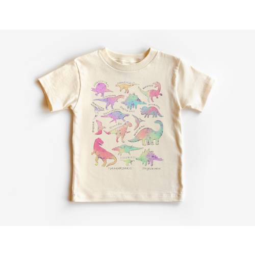 Groovy Funky Dinosaurs Toddler Shirt, Future Paleontologist, Dino Names, Trendy Dinosaurs Kids Tee, Birthday Party Boho, Natural Toddler Tee