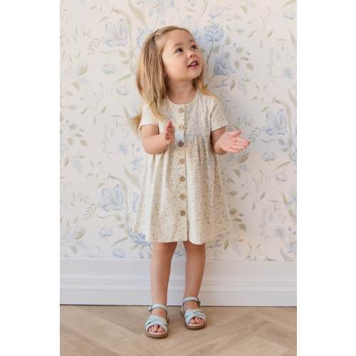 Organic Cotton Lola Dress - Elodie Whisper White