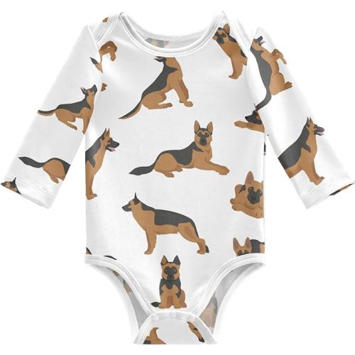 vvfelixl Baby Bodysuits Black Pug White Long Sleeve Cotton Baby Clothes For Boys Girls 0-24 Months