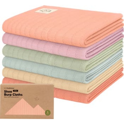 6-Pack Shea (Stria) Burp Cloths
