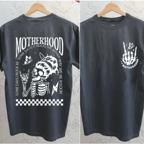 Motherhood Sometimes I Rock It Sometimes It Rocks Me Nursing T-shirt