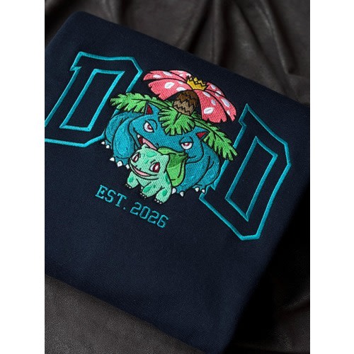 Embroidered Dad Sweatshirt – Anime Gift, Custom EST Year