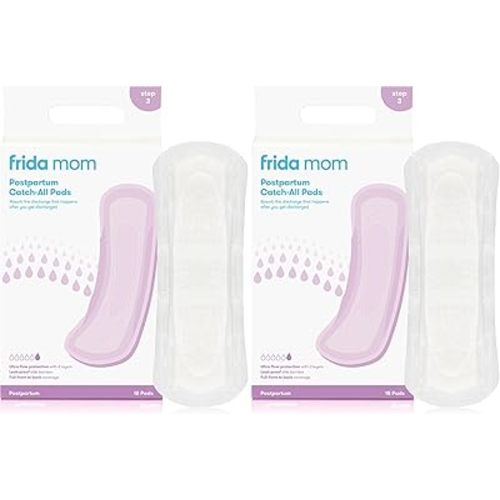 Frida Mom Postpartum Pads, Leak Proof Feminine Care Maxi Pads, 6 Layers of Protection for Maximum Absorbency (18ct) (Pack of 2)