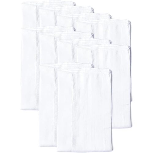 Gerber Unisex Baby Boys Girls Birdseye Prefold Cloth Diapers Multipack White 3-Ply 10 Pack