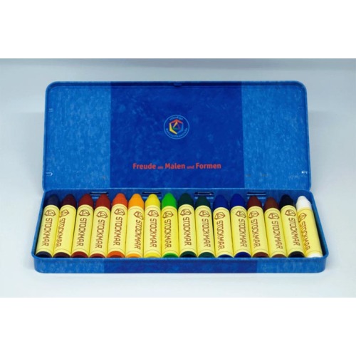 Stockmar Beeswax Stick Crayons -tin box of 16