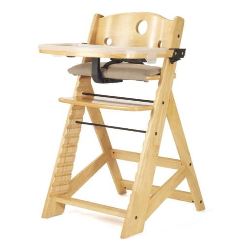 Keekaroo Height Right High Chair with Infant Insert, Adjustable Wood