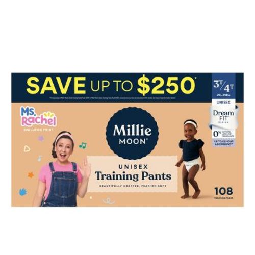 Millie Moon Ms Rachel Disposable Training Pants - Size 3T-4T - 108ct