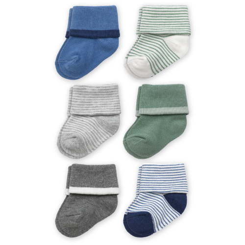 Carter's Child of Mine Infant Boy Folded Cuff Socks, 6 Packs, Sizes 0-6 Months