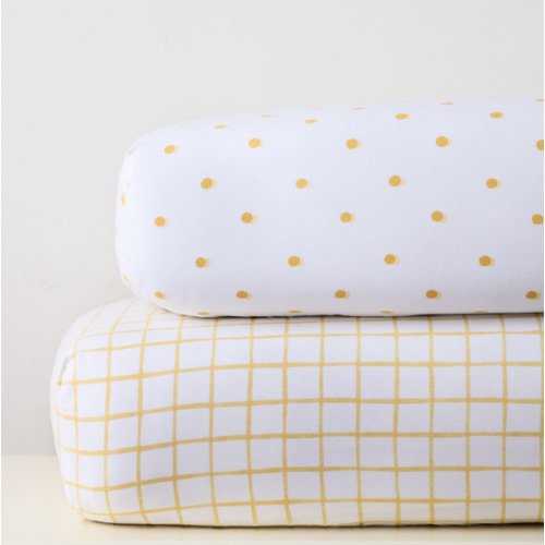 Painterly Grid & Shadow Dot Crib Sheet Bundle