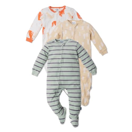 Gerber Baby Boys 3-Pack Fleece Footed Pajamas