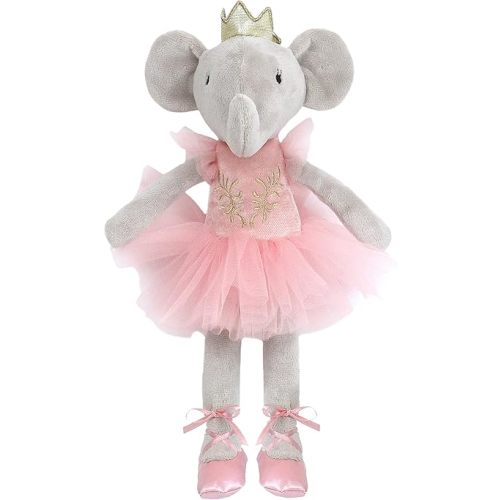 MON AMI Princess Evelyn The Elephant Plush Stuffed Doll – 12”, Cute Elephant in Tulle Dress, Use as Toy or Nursery Room Décor, for Kids of All Ages