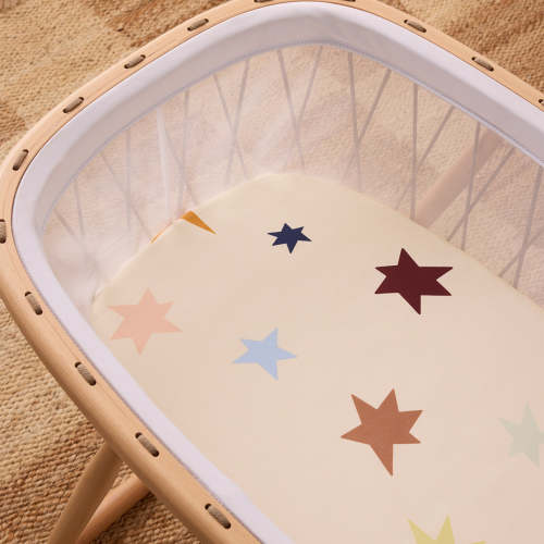Eden Cotton - Cosmo Warm White Bassinet Fitted Sheet