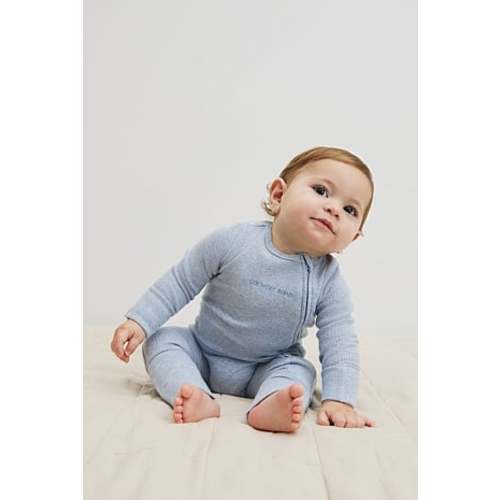Mid Blue Marle Waffle Jumpsuit - Jumpsuits & Bodysuits | Country Road