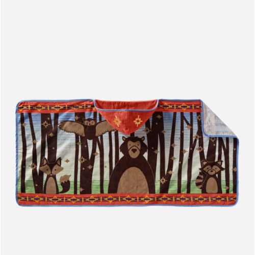 WOODLAND NEIGHBORS HOODED TOWEL