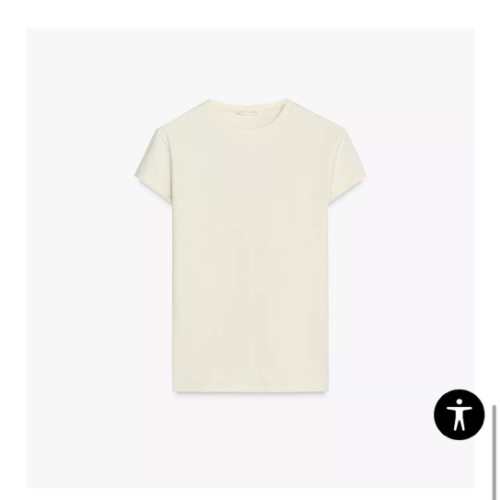 SLIM FIT SHORT SLEEVE T-SHIRT - Ecru | ZARA United States