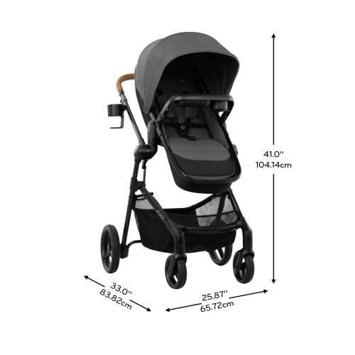 Evenflo Pivot NXT Travel System with LiteMax NXT Infant Car Seat, Silverado Gray