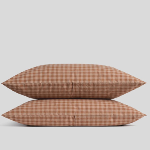 Brushed Cotton Pillowcase Set (Adobe Check) – Parachute Home