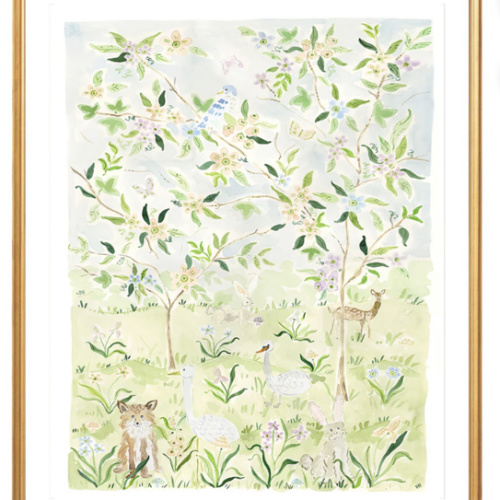 The "Fairy Gardens No. 2" Chinoiserie Fine Art Print