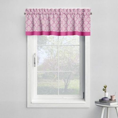 Bacati - Rod Pocket Window Valance Butterflies Ladybugs Pink/Fuchsia