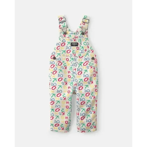 Baby Alphabet Overalls - White - OshKosh B'gosh | Carter's