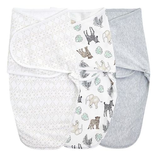 aden + anais™ essentials easy swaddle™  - 0-3 Months 3-Pack Wrap Swaddles in Greyaden + anais™ essentials easy swaddle™