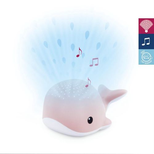Zazu Kids Wally The Whale Sound Machine, & Projector, with Crib Mobile with T Strap