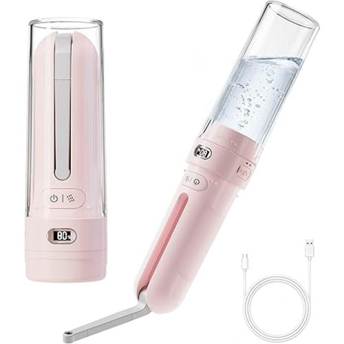 Electric Portable Bidet – Rechargeable Travel Bidet for Women Postpartum Care & Personal Hygiene | with 3 Pressure Modes for Home Travel & Camping (Pink)