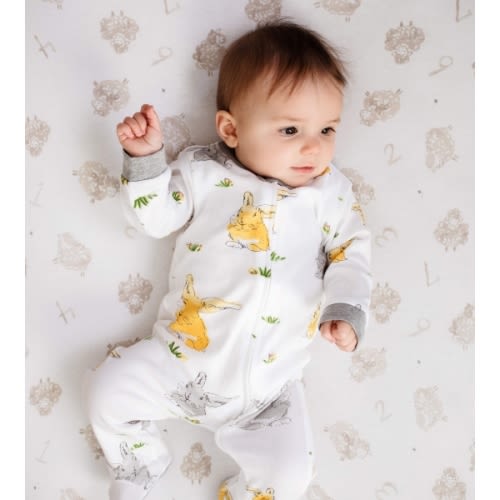 Bunny Trail Organic Cotton Loose Fit Footed Sleep & Play