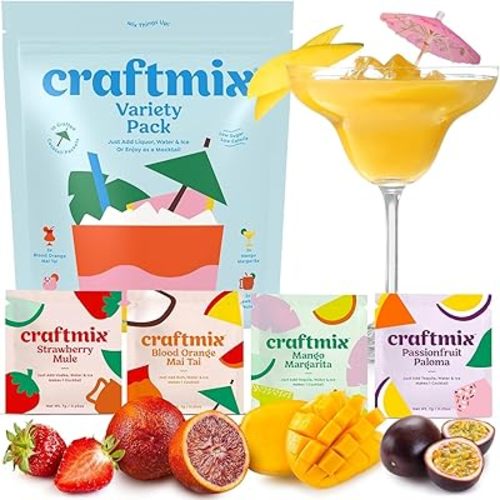 Craftmix Variety Pack Cocktail Mixers & Mocktail Drink Mix, 12 Pack